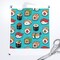 Kawaii, Cute, Sushi, Food Print, Japanese, Aqua Blue, Fish, Cartoon Custom Printed Fabric by Spoonflower Various Fabrics by the Yard or Fat Quarter